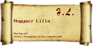 Hugyecz Lilla névjegykártya